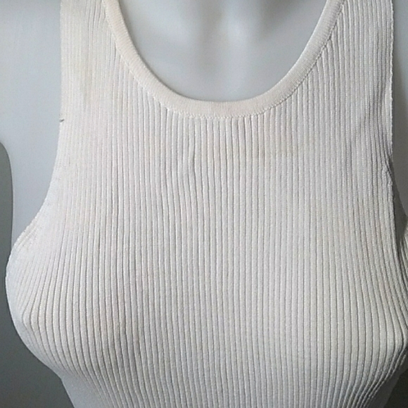 NWOT RIBBED KNIT CLAIRE TANK TOP BY BIRGITTE HERSKIND IN WHITE - Picture 5 of 8